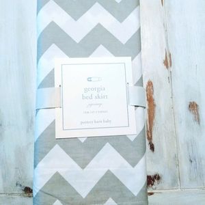 Pottery Barn Crib Bed Skirt Chevron